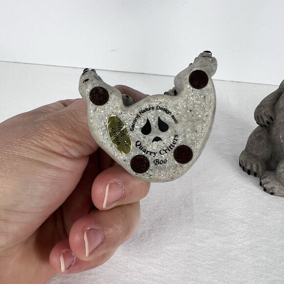 Vintage Bear Figurines Quarry Critters Set Of 2 Billy & Boo Cabin Decor - Picture 3 of 12